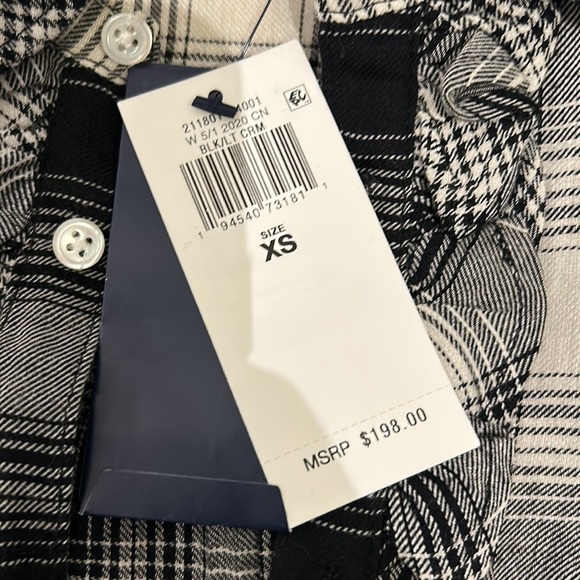 NEW Polo Ralph Lauren Western Black White Plaid Ruffled Button Down XS TP - Picture 12 of 17